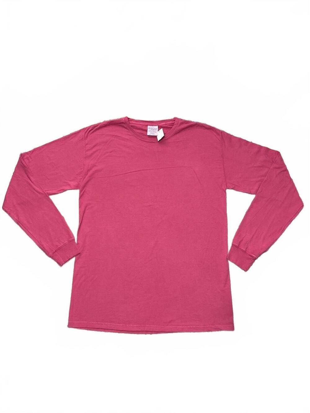 Comfort Wash Long Sleeve T-Shirt in Burgundy, Size M